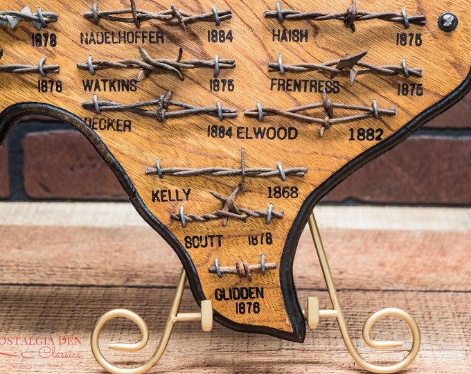 Amos Crouch Texas Barbed Wire Display | 1869-1889 Antique Barbed Wire Collection