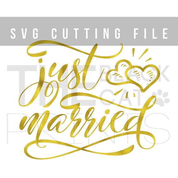 Download Just married svg cricut file for cut SVG design DIY iron ...