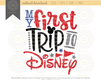 my first disney trip SVG, disney svg, boy svg, eps, dxf, png file, Silhouette, Cricut