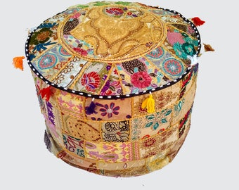 Foot-rest, Hand-stitched Pouf,stool,pouf ottoman,pouf ottoman,zafu puff,bean bag ottoman,Handmade Ottomans,ottoman,pouf,zafu,Moroccan Pouf,