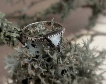 Rustic silver ring | Etsy