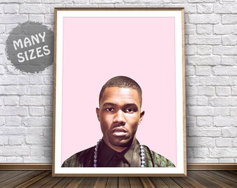 Frank Ocean Poster • Frank Ocean Blonde Print Channel Orange Poster Music Wall Art Frank Ocean Art Lyrics Hip Hop Posters Hip Hop Art Prints