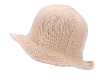 Sun hat summer for women large brimmed coton knit sun hat folding beach Cap