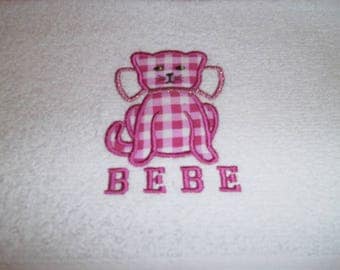 EMBROIDERED BABY TOWEL AND FABRIC 30 X 50