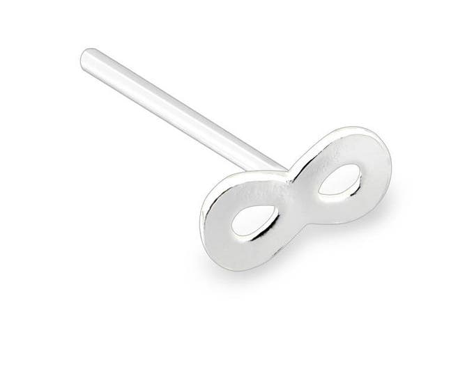 Sterling Silver Infinity Top Nose Pin