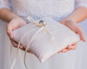blush champagne french lace ring pillow handmade in the usa ring bearer pillow - Wedding Ring Pillow blush champagne french lace ring pillow handmade in the usa ring bearer pillow - Wedding Ring Pillow