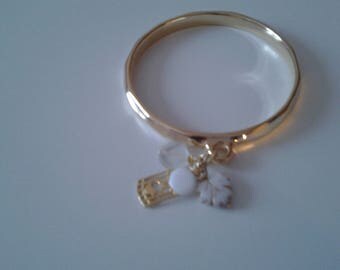 Gold plated Bangle has charms