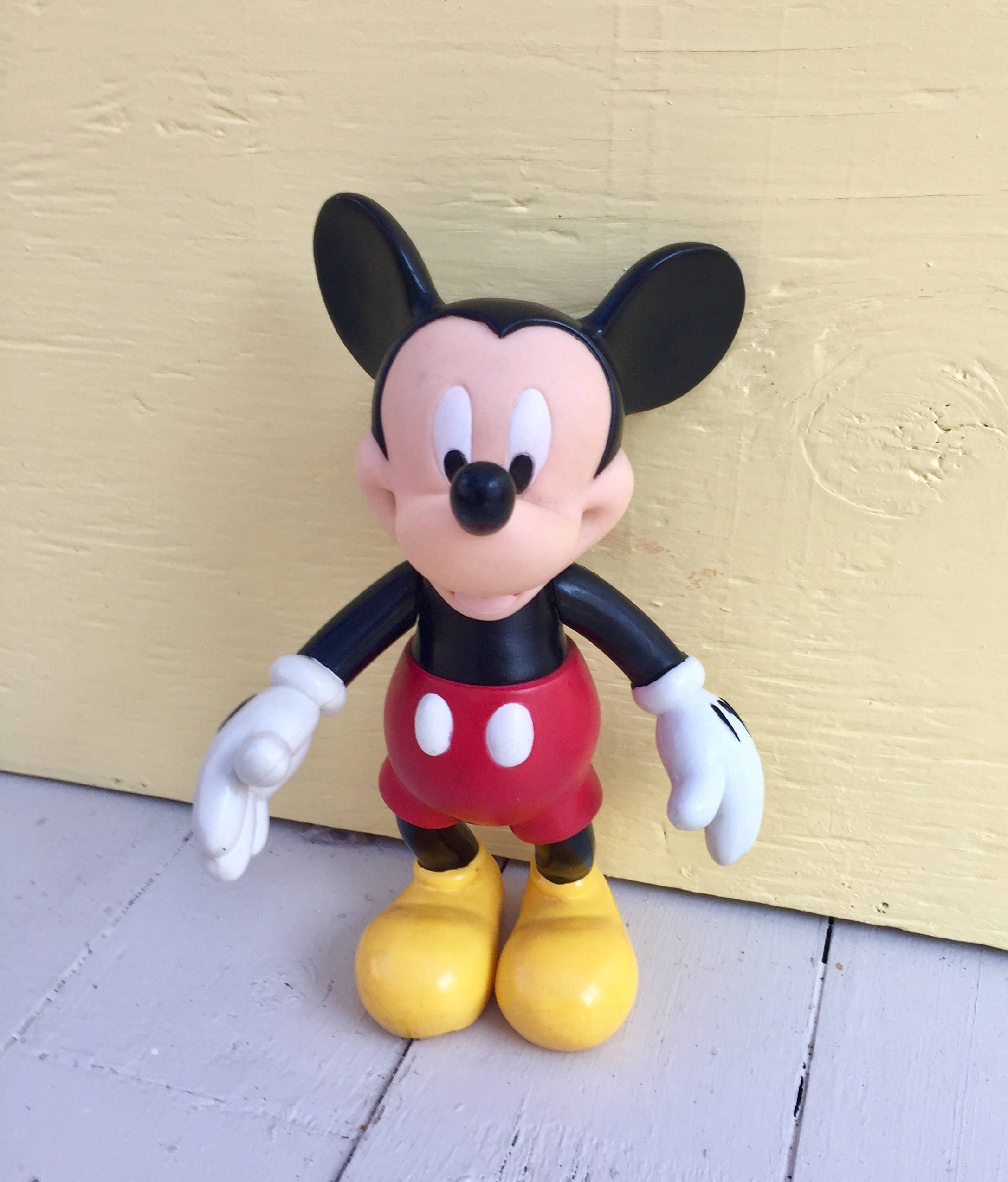 Vintage Mickey Mouse Figurine, Pose-able Mickey Mouse Figurine, Large ...