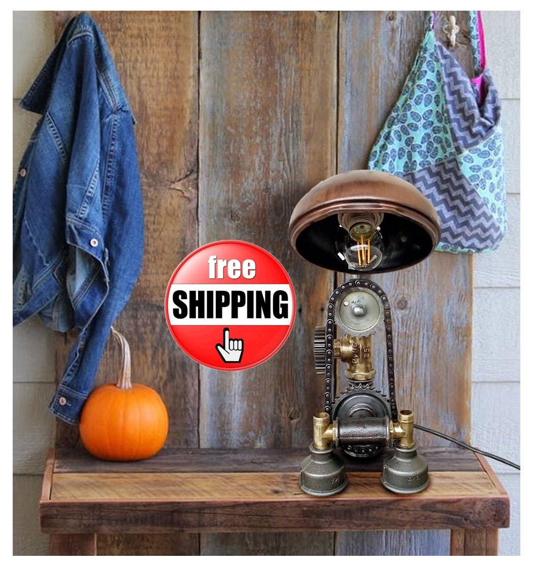 Bedroom nightstand lamps Industrial lamp Industrial standing