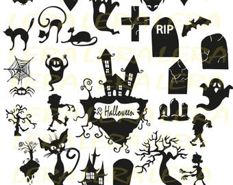 60 % OFF, Halloween Svg, Halloween SVG Files, Halloween Clipart, Halloween Silhouette svg, dxf, ai, eps, png, Halloween Vector Files