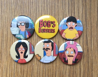 Bob's Burgers pinback button badges