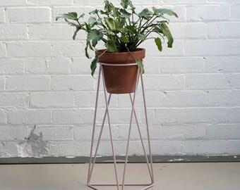High Tri Plant Stand in Blush Pink
