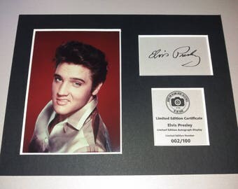 Elvis Presley - Signed Autograph Display - Fully Mounted and Ready To Be Framed