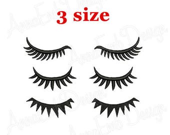 Eyes with lashes Embroidery Design. Eyes Embroidery Design. Face Embroidery Design. Machine Embroidery Design. Eyes Design. Eyes for dolls.