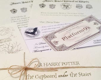 Harry Potter Acceptance letter, FREE personalisation. Wish Bracelet. marauders map