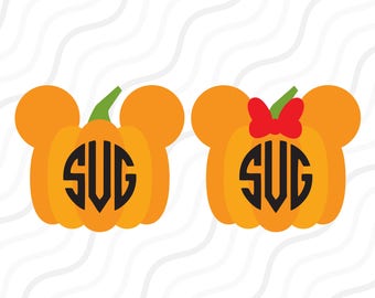 Pumpkin Mickey Mouse SVG, Pumpkin SVG, Halloween SVG Cut table Design,svg,dxf,png Use With Silhouette Studio & Cricut_Instant Download