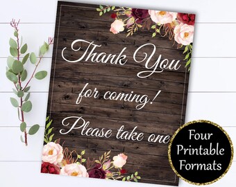 Please Take One Wedding Favor Sign - Please Take One Wedding Sign - Please Take One Favors Sign - Wedding Signage - Wedding Signs