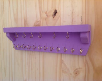 Wall Rack,key holder,leash holder,jewelry display,jewelry rack,jewelry organizer,necklace holder,necklace display,necklace organizer,