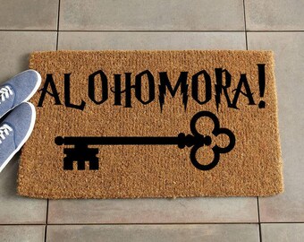 Alohomora Doormat/Harry Potter Doormat/Harry Potter Decor/Custom Doormat/Custom Welcome Mat/Personalized Doormat/Door Mat/Coir doormat