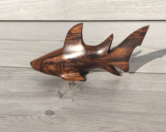 Shark wood carving | Etsy