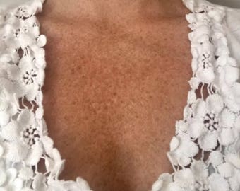 Rose gold studded leather choker
