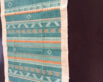 Vintage Linen Teatowel / Southwest Design