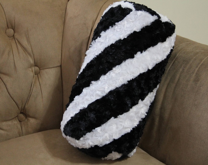 Decorative Throw Pillow - Black, White Decorative Pillow - Minky Pillow - Decorative Pillow - Throw Pillow Cover - Decorative Couch Pillow