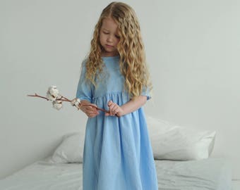 Little dress, dress for girl, cotton dress, linen dress, linen dress for girl