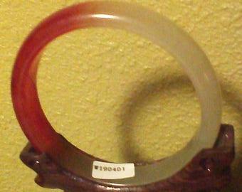 Red Xiu Nephrite Jade Icy, Luscious Bangle 58mm Gem Certified