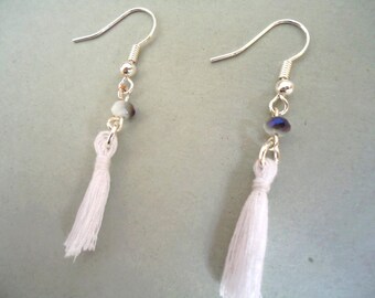 Tassel and bead earrings