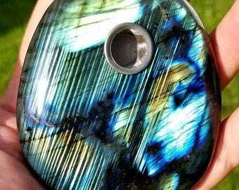 Labradorite Pipe Crystal Pipe Gemstone Pipe - Handcrafted Labradorite Pipes