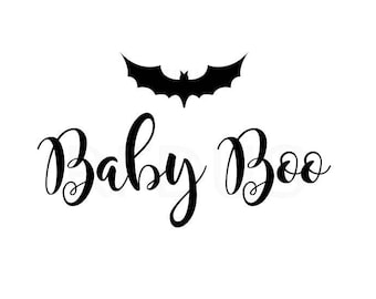 Baby Boo svg, Boo SVG, Bat svg, halloween svg, cricut, halloween shirt, cute halloween svg, candy bag svg, baby girl, baby boy svg file