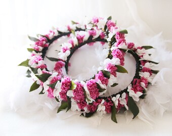 Couronne Tahitienne (petit modèle) vraies fleurs stabilisées