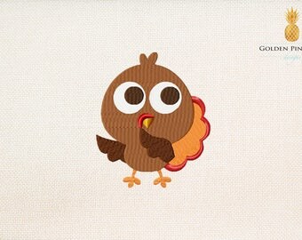 Turkey embroidery design - Thanksgiving embroidery design - sweet embroidery design