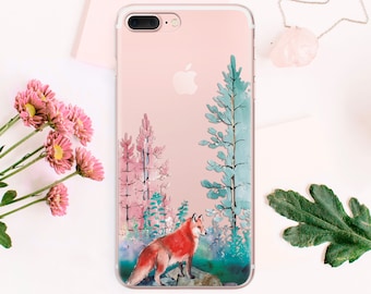 SE iPhone Fox 7 phone case iPhone case 7 Plus iPhone 6 case 6s iPhone case tropical clear case 6s Plus iPhone case 6 Plus case iphone CA_017