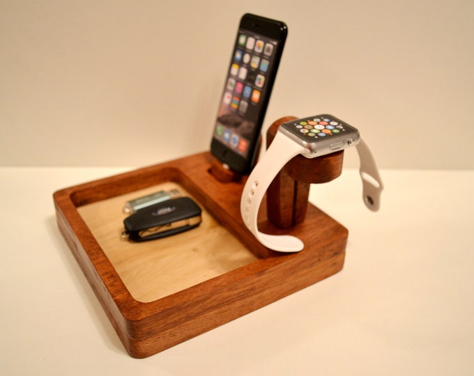 iphone charging station docking station gift Apple Watch Stand Station stand IDOQQ Ultimate 2 (Mahogany) station, iphone x iphone dock