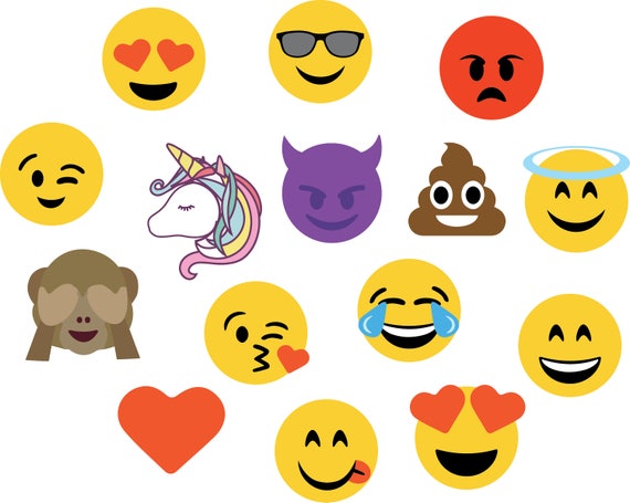 Download Emoji Bundle SVG Emoji Collection Cutting Cut Files Emoji