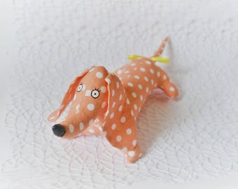 Orange dachshund pillow, dog toy, orange dachshund, dog lover gift, kids pillows
