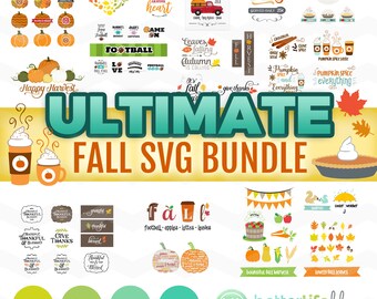 Fall SVG Bundle: Fall SVG Files, Autumn svg Bundle, It's Fall Y'all svg, fall svg bundle, DXF Silhouette Cameo, Cricut Fall Cut Files