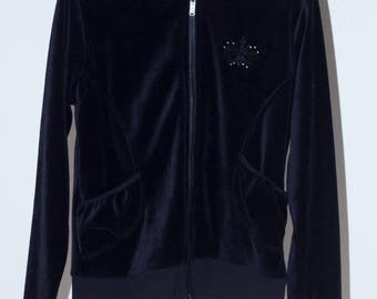 HF Velour Tracksuit Top - Blue