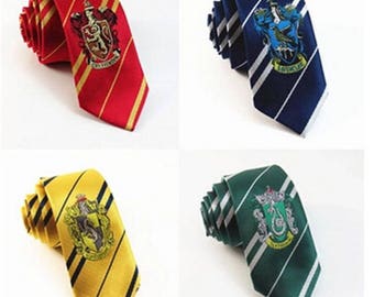 Harry Potter Tie Gryffindor Slytherin Hufflepuff Ravenclaw Style Ties