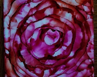 CERAMIC TILE: Circled Shades of Reds and Pinks Abstract #020