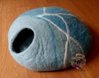 DIY Crochet PATTERN Chunky T-shirt Yarn Pet Cave / Cat Bed