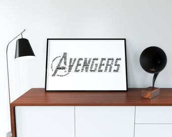 avengers svg, avengers print, jpeg prints, superhero poster, superhero prints, black, digital download, EPS, SVG, JPEG
