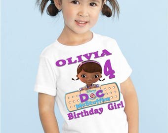 Doc McStuffins Birthday Shirt, Personalized T-shirt, Birthday Party Shirt, Birthday Outfit, Invitations, Party Decorations, Birthday, Party