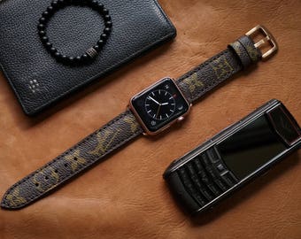 Artisan Watch Strap Handmade Brown LV Strap L8 Fits Apple watch Series 1 Series 2, Nike+ version 38mm or 42mm