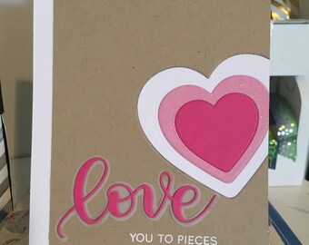 Anniversary or Friendship Card with Hearts