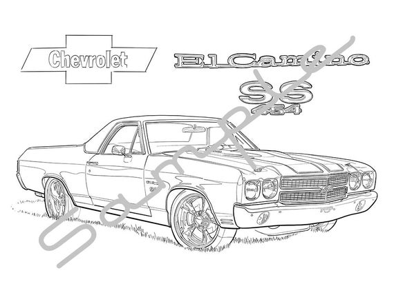 El Camino Car Coloring Pages Coloring Pages