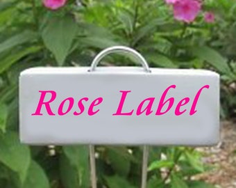 Set of 25 Rose everlasting metal labels. Label 3.5