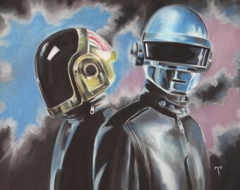 Original Daft Punk Pastel Painting
